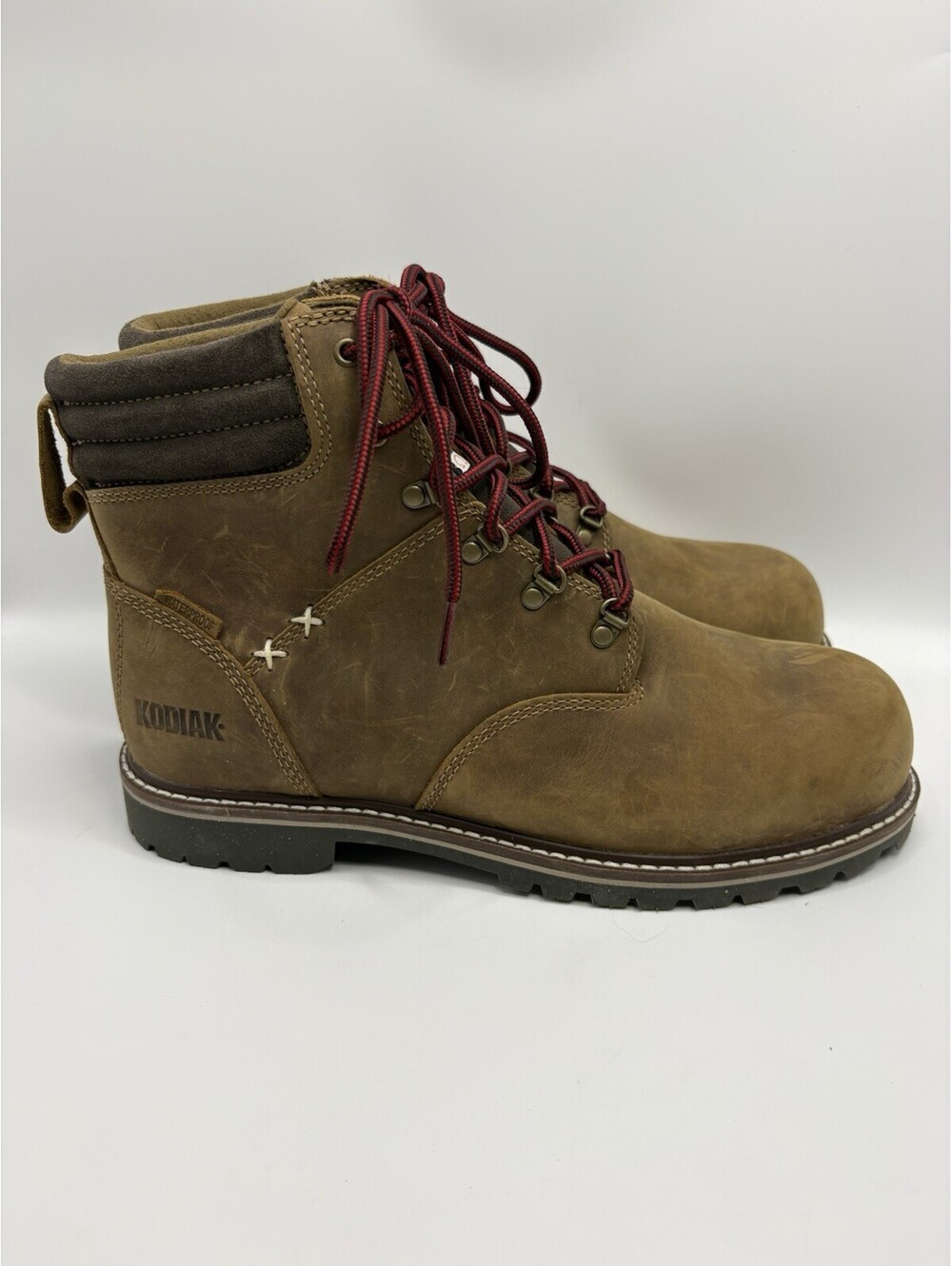 Kodiak BRALORNE KD0A4TEWBRN Men’s NEW Comp-Toe Work Boot Brown 10M NWOB